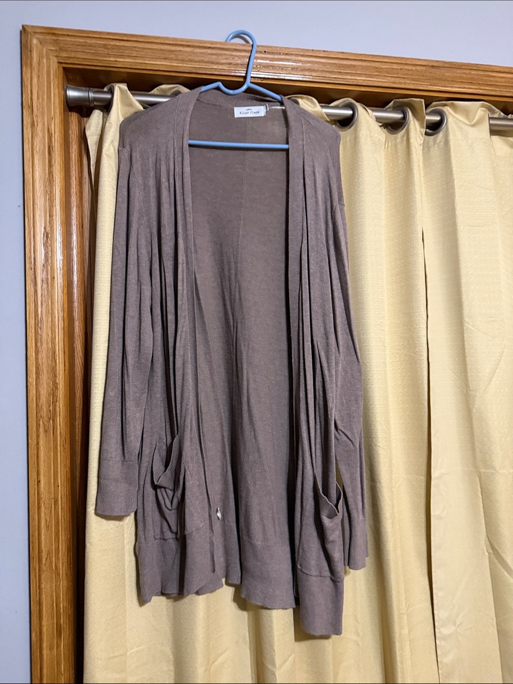Open-Front Brown Taupe Cardigan